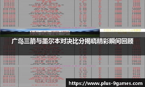 广岛三箭与墨尔本对决比分揭晓精彩瞬间回顾